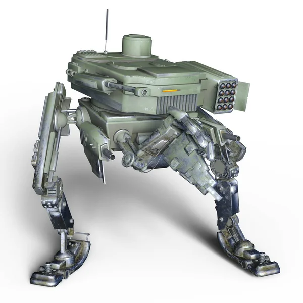 3D CG rendering of a battle robot — Stock Photo, Image