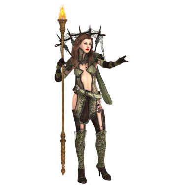 bir kadın savaşçı 3d cg render