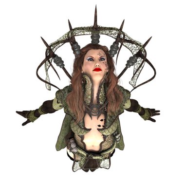 bir kadın savaşçı 3d cg render