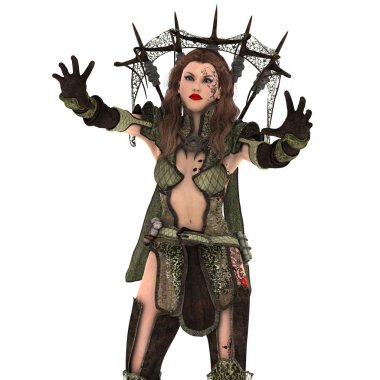 bir kadın savaşçı 3d cg render