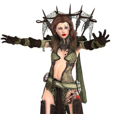 bir kadın savaşçı 3d cg render