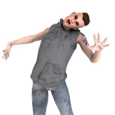 3d cg işleme bir zombi