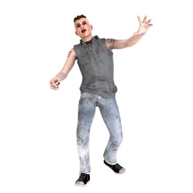 3d cg işleme bir zombi