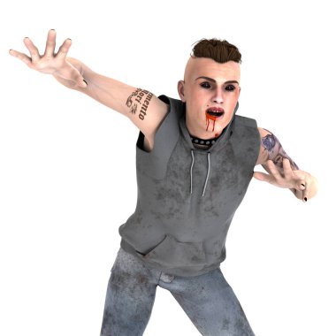 3d cg işleme bir zombi