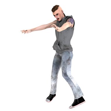 3d cg işleme bir zombi