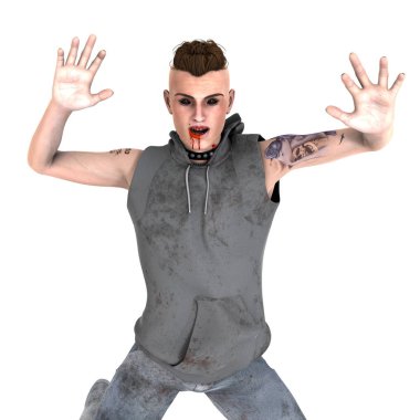 3d cg işleme bir zombi