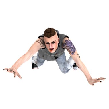 3d cg işleme bir zombi