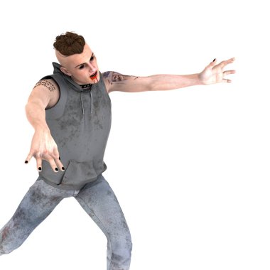 3d cg işleme bir zombi