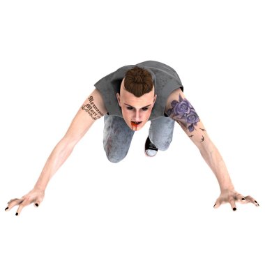 3d cg işleme bir zombi