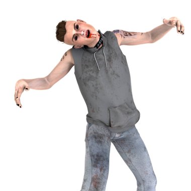 3d cg işleme bir zombi