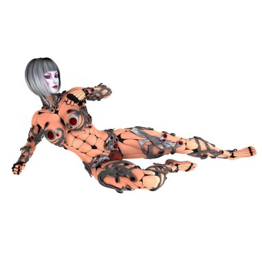 bir kadın Android 3d cg işleme