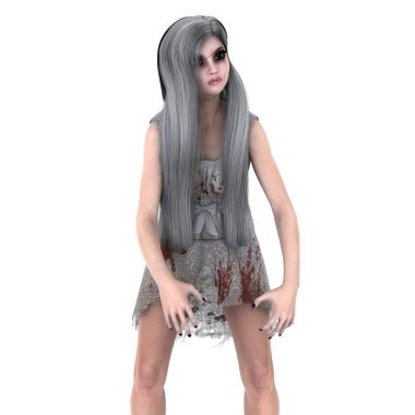 korku makyaj olan kadın