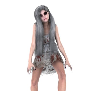 korku makyaj olan kadın