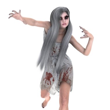 korku makyaj olan kadın