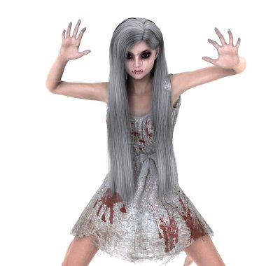 korku makyaj olan kadın