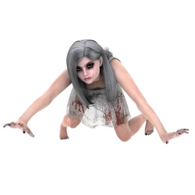 korku makyaj olan kadın