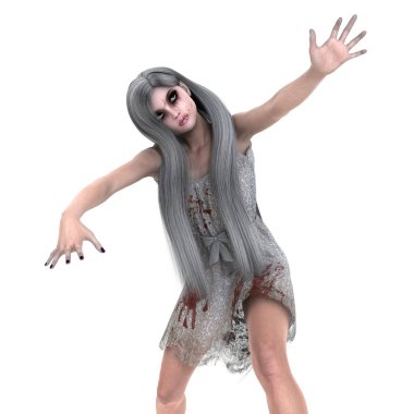 korku makyaj olan kadın