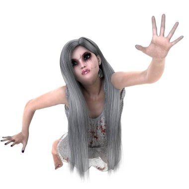 korku makyaj olan kadın