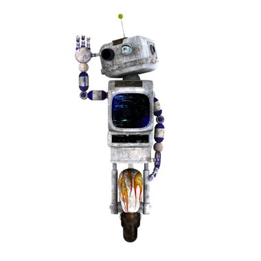Beyaz üzerine izole robot