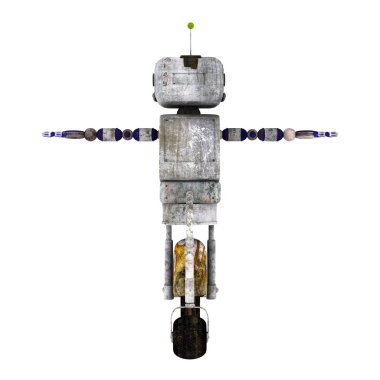 Beyaz üzerine izole robot