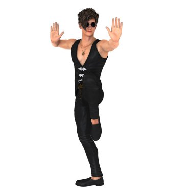 Genç bir adamın 3 boyutlu görüntüsü.