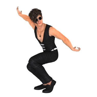 Genç bir adamın 3 boyutlu görüntüsü.