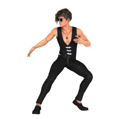 Genç bir adamın 3 boyutlu görüntüsü.