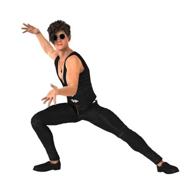 Genç bir adamın 3 boyutlu görüntüsü.