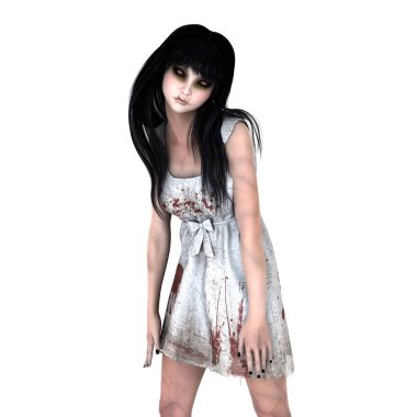 korku makyaj olan kadın