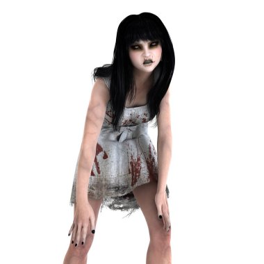 korku makyaj olan kadın