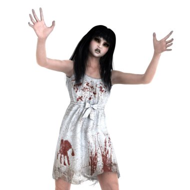 korku makyaj olan kadın