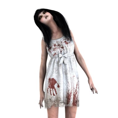 korku makyaj olan kadın