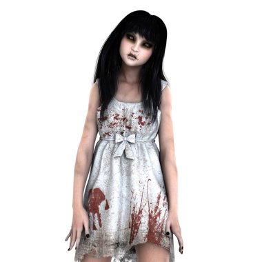 korku makyaj olan kadın