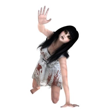 korku makyaj olan kadın