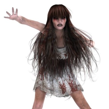 korku makyaj olan kadın