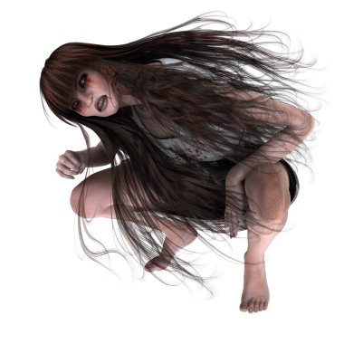 korku makyaj olan kadın