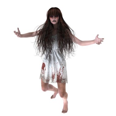 korku makyaj olan kadın