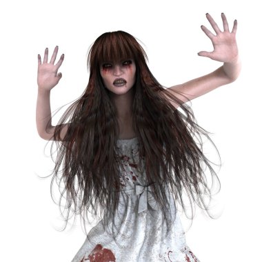 korku makyaj olan kadın