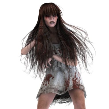 korku makyaj olan kadın