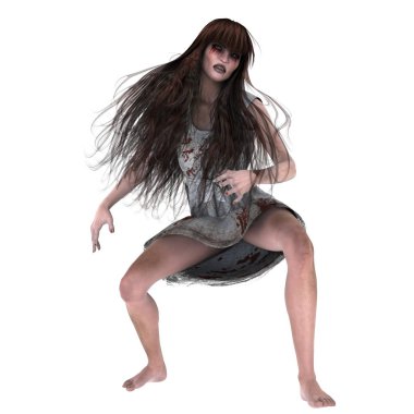 korku makyaj olan kadın