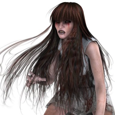 korku makyaj olan kadın