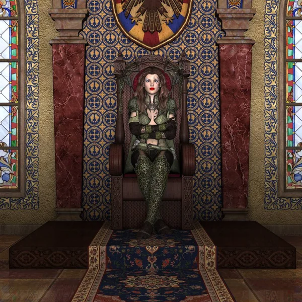 bir kadın savaşçı 3d cg render