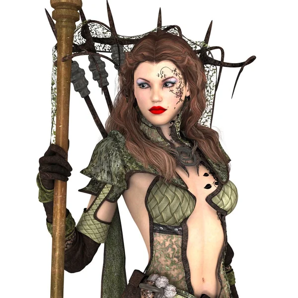bir kadın savaşçı 3d cg render