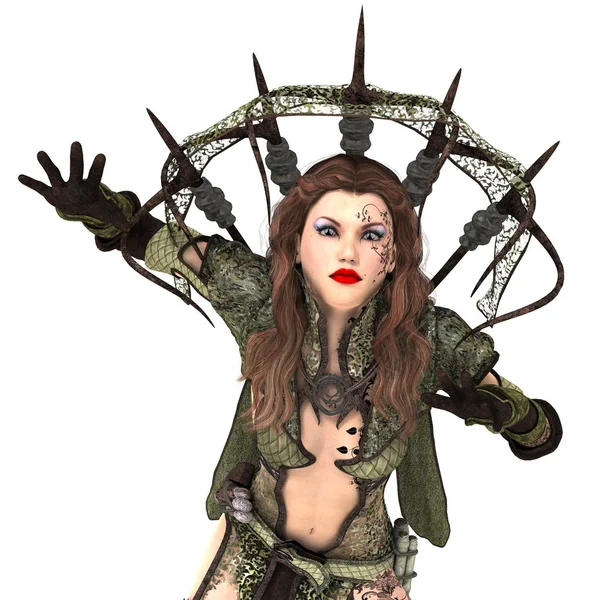 bir kadın savaşçı 3d cg render