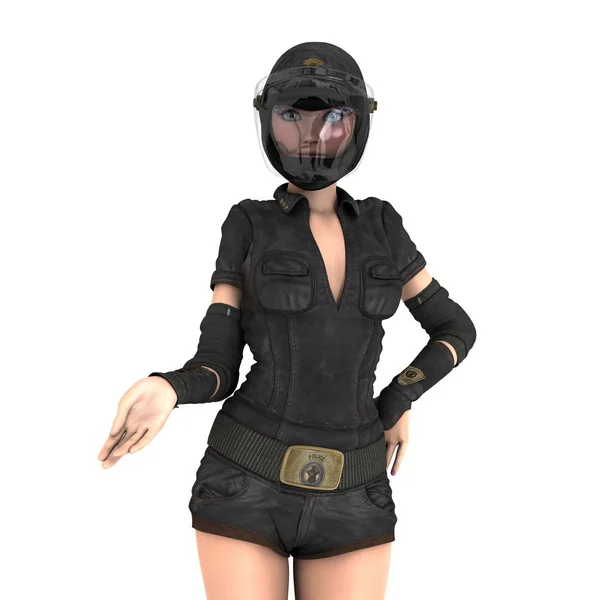 Renderowania 3D cg kobiece wojownika — Zdjęcie stockowe