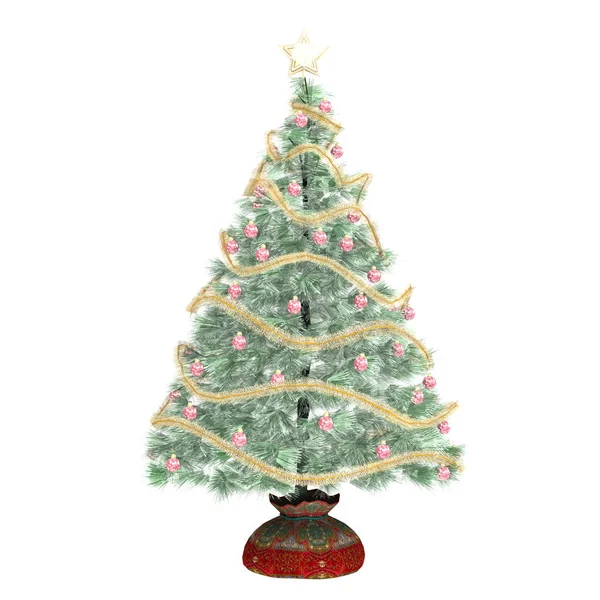 Rendering 3D CG di un albero di Natale — Foto Stock