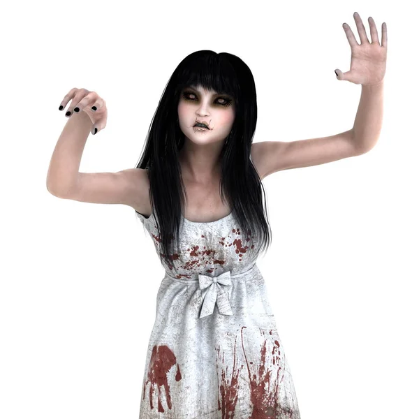 korku makyaj olan kadın