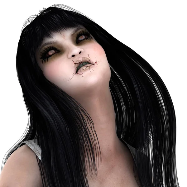 korku makyaj olan kadın