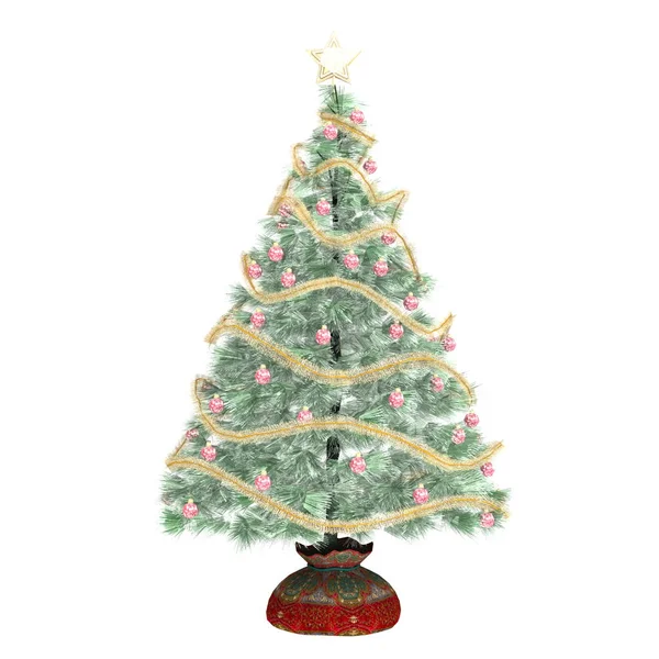3D CG rendering of a Christmas tree — Stock Photo, Image