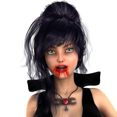 korku makyaj olan kadın